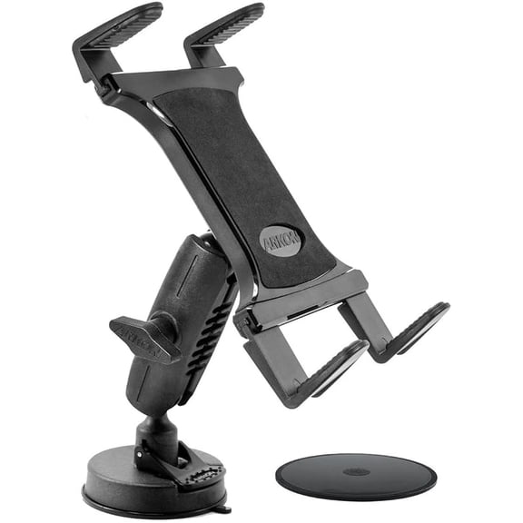 Mounts - Heavy-Duty Sticky Suction Tablet Mount | Spring Loaded Design | 360-Degree Rotation | Tablet Holder for Car/Truck Dash or Windshield | Fits iPad, Samsung Galaxy Tab, Nexus and More