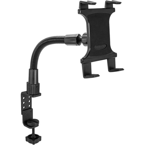 Mounts - Heavy Duty Tablet Holder with Clamp Mount and 12-Inch Bendable Gooseneck Arm | Versatile Tablet Stand with Easy Install & Durable Support | Securely fits iPad, Galaxy, Note, and more