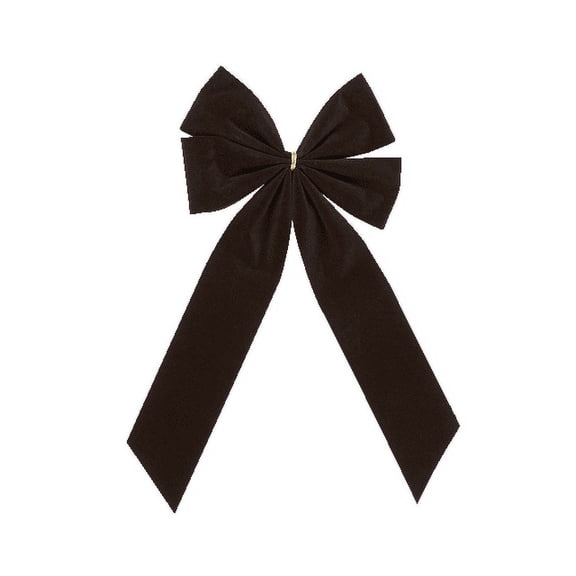 Mourning Funeral Bow - 2 per pack! Black Bow & Tail - 4 Loop - Large Size