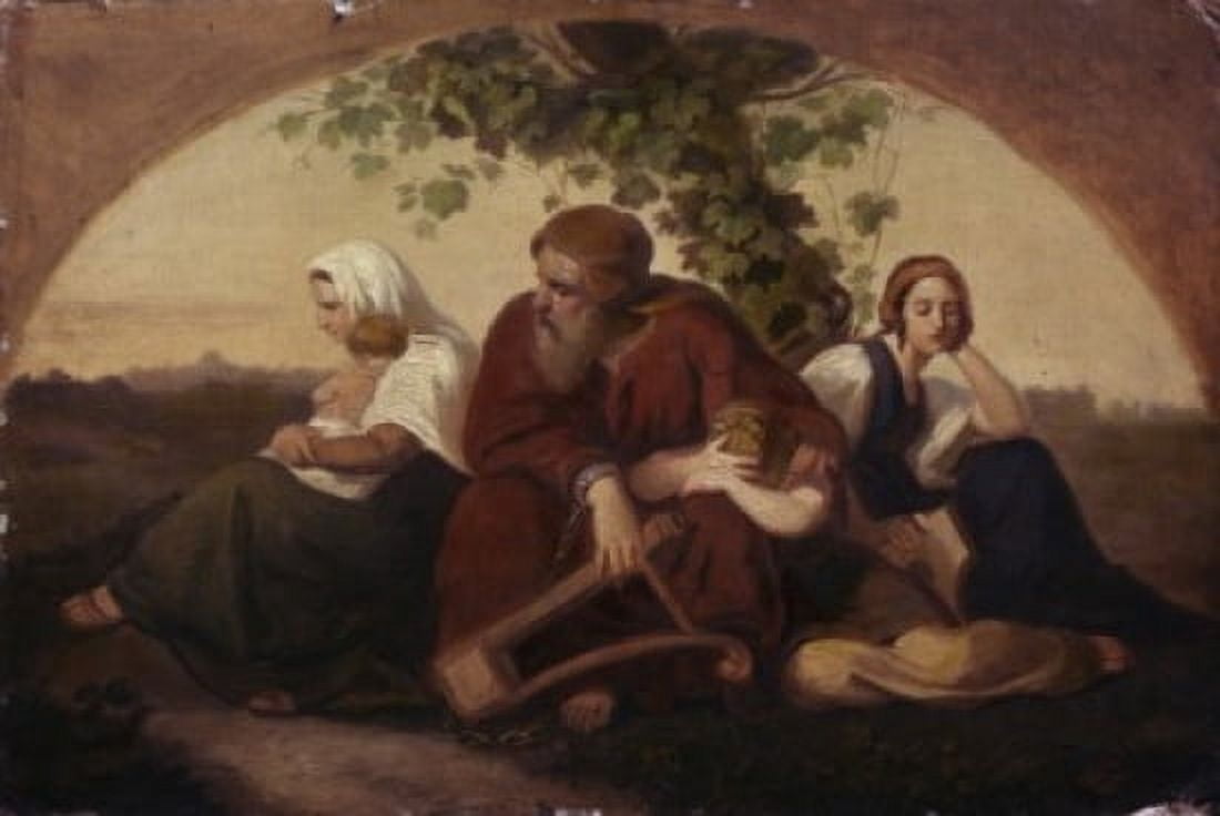 Mourning Jews in Babylon  Eduard Bendemann (1811-1889German) Canvas Art - Eduard Bendemann (18 x 24)