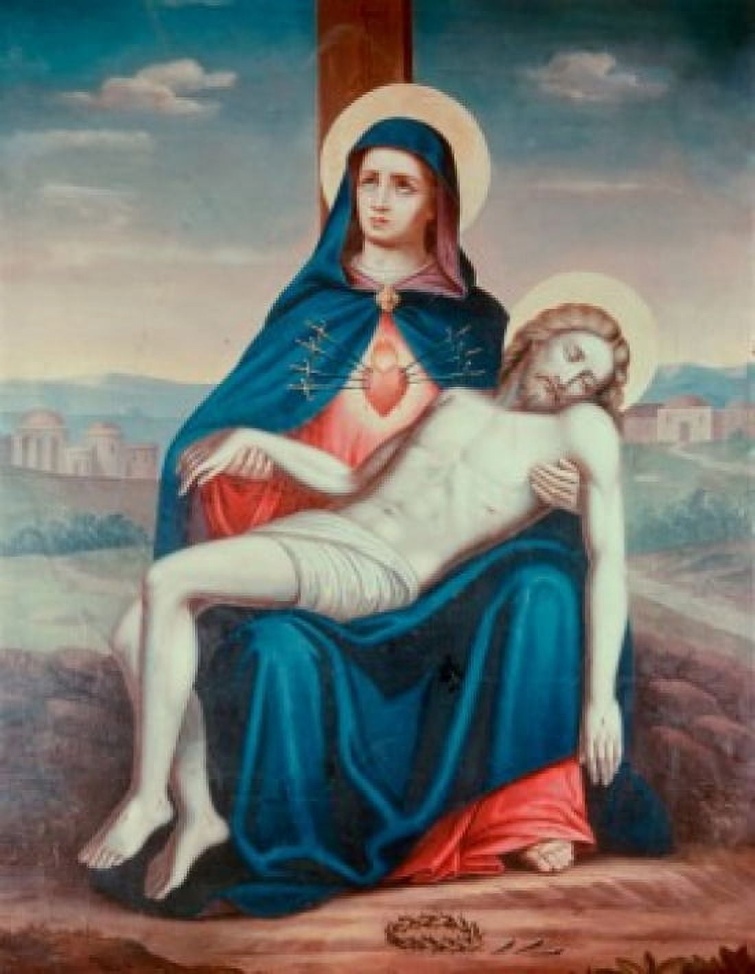 Mourning Mary 19th Century Artist Unknown Canvas Art - (18 x 24)