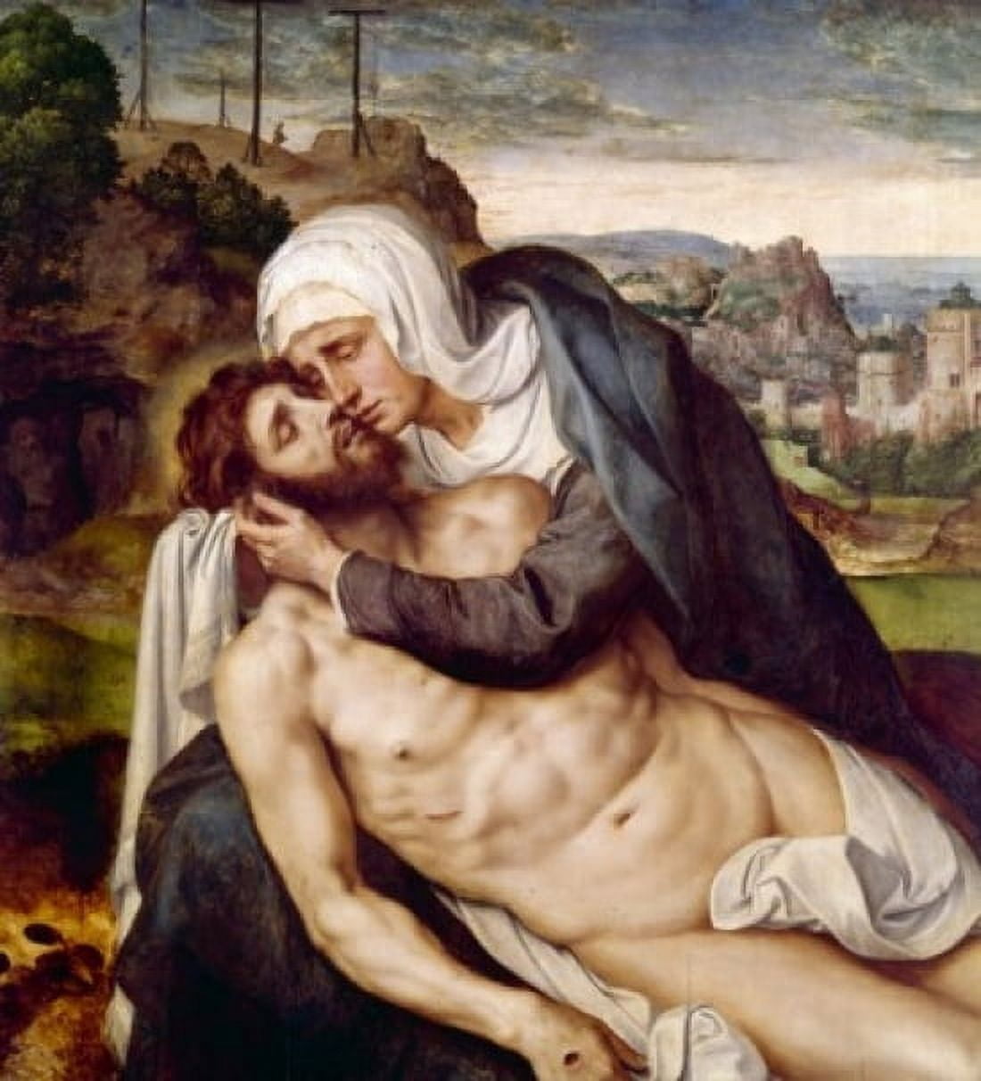 Mourning of Christ by Willem Key (1515-1568) Canvas Art - Willem Key (24 x 36)
