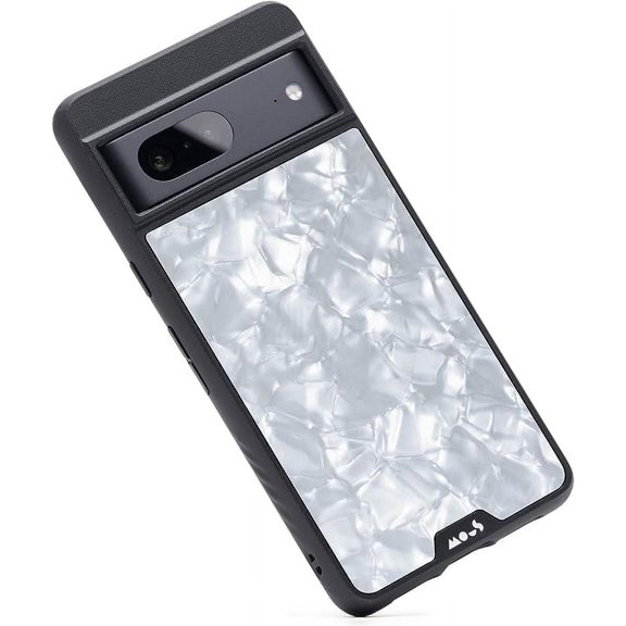 Mous - Case for Google Pixel 7 - White Acetate - Limitless 4.0 - Protective Pixel 7 Case MagSafe Compatible - Shockproof Phone Cover