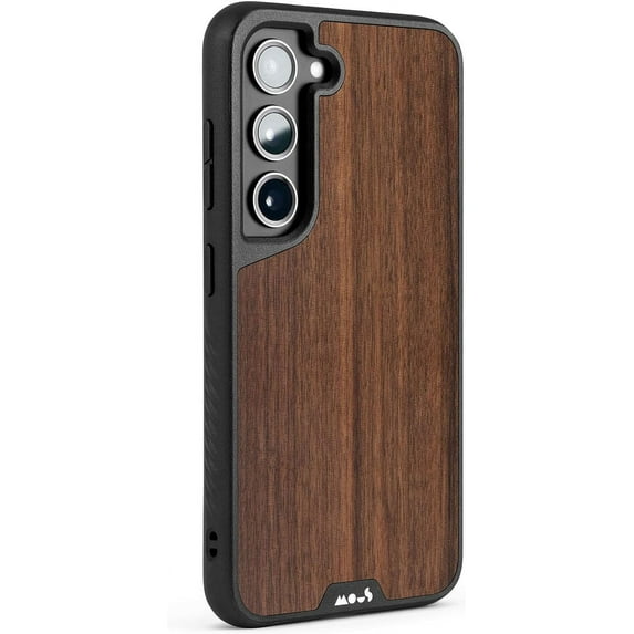 Mous - Case for Samsung Galaxy S23 Plus - Walnut - Limitless 5.0 - Protective S23 Plus Case MagSafe Compatible - Shockproof Phone Cover