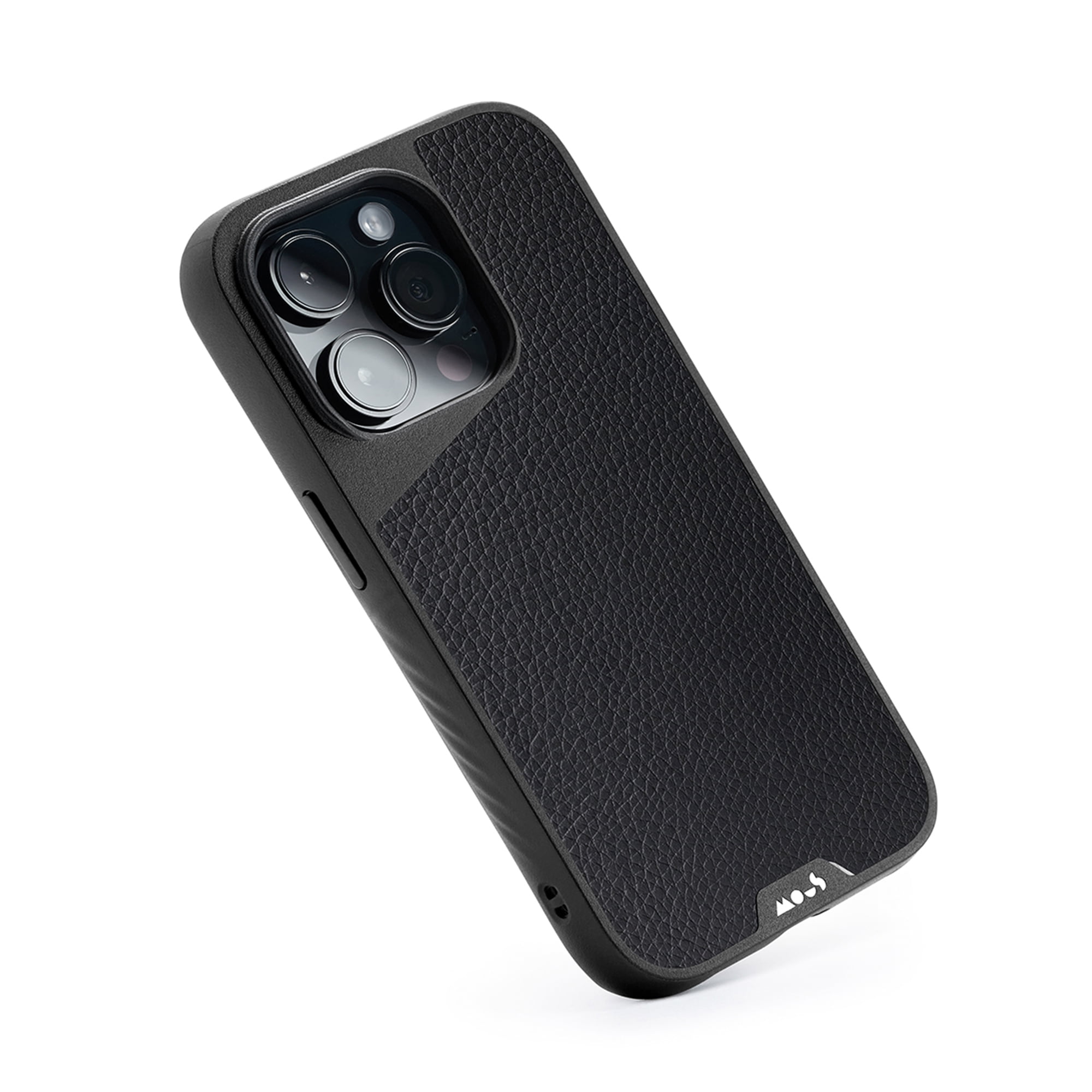 Mous - Case for iPhone 14 Pro Max - Black Leather