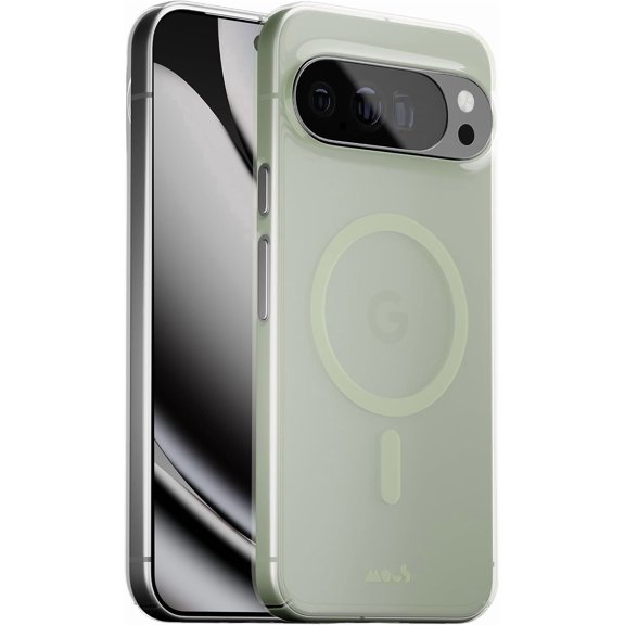 Mous for Google Pixel 10 Pro XL Super Thin Clear Case, Compatible with MagSafe - Green Tint
