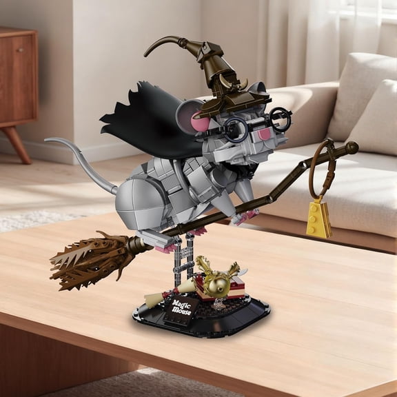 Mouse Animal Building Set, MOC Creative Magic Mouse Model Kit, Collectible Home Office Decor Toy(676PCS)