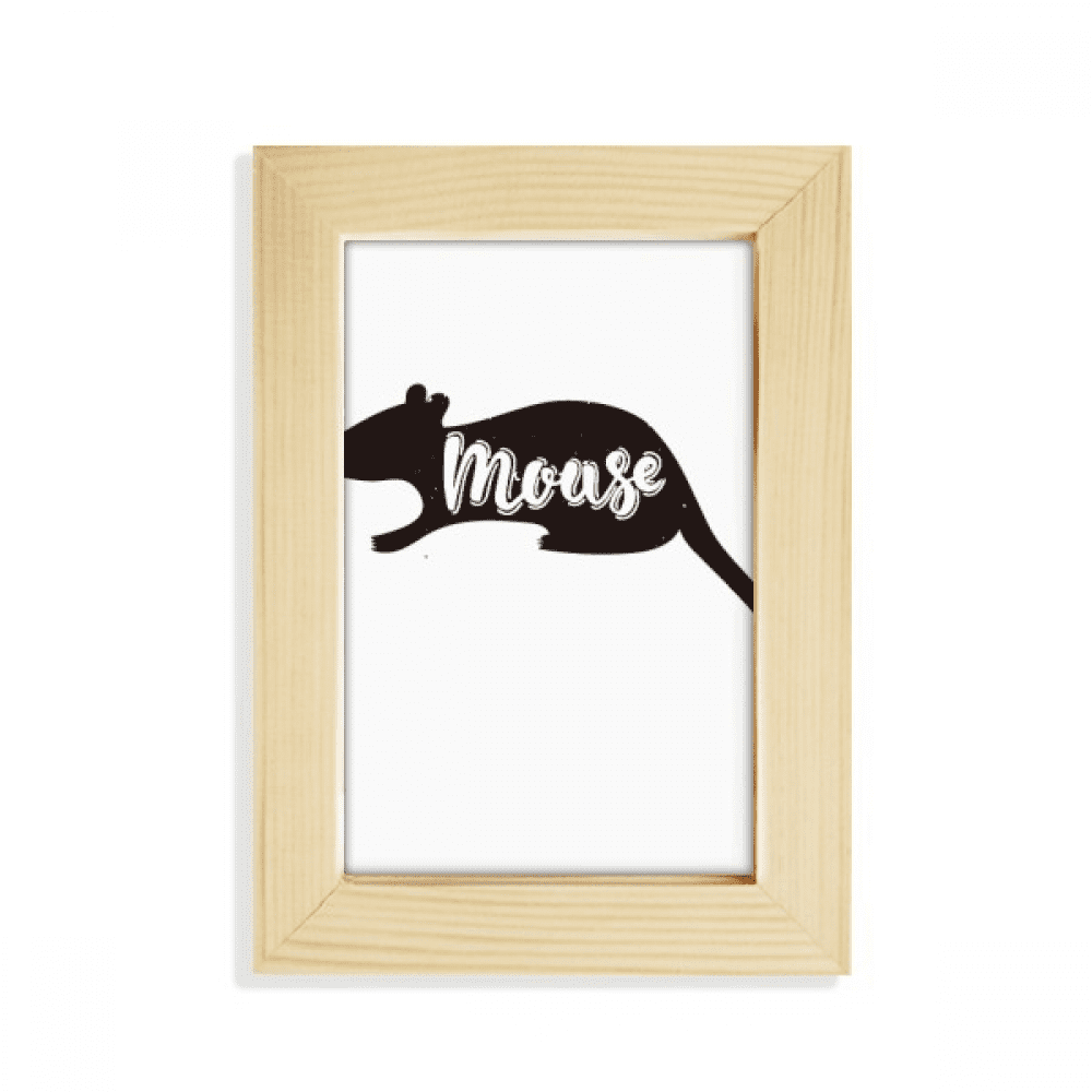 Mouse Black And White Animal Desktop Display Photo Frame Picture Art ...