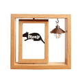 thumbnail image 1 of Mouse Black And White Animal Wooden Rotating Picture Photo Frame 4x6, 1 of 3