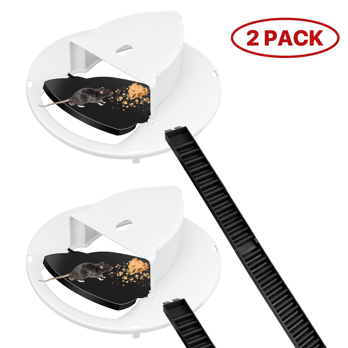 Mouse Bucket Trap, 2 Pack Mouse Automatic Trap Bucket Flip Lid, Humane