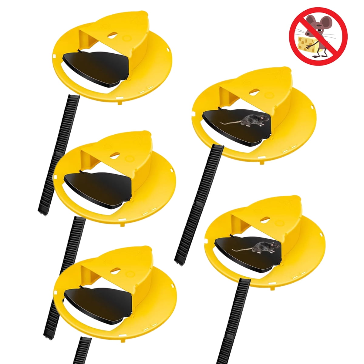 Mouse Bucket Trap, 5 Pack Mouse Automatic Trap Bucket Flip Lid, Humane