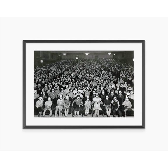 Mouse Club Meeting Monochrome Photo Black and White Wall Mouse Photography Museum Quality Photo Art, Unframed Poster