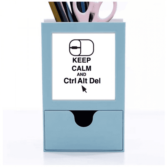Mouse Control Delete Computer Desk Supplies Organizer Pen Holder Card