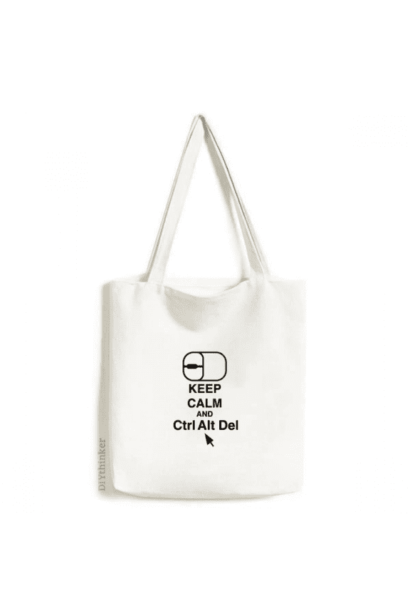 Mouse Control Delete Computer Tote Canvas Bag Shopping Satchel Casual Handbag