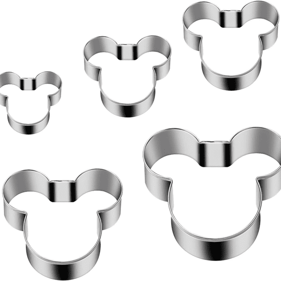 Mouse Cookie Cutter Sandwich Cutters for DIY Lunchbox Bento Box Fruit Cutters Vegetable Cutters, Pack of 5