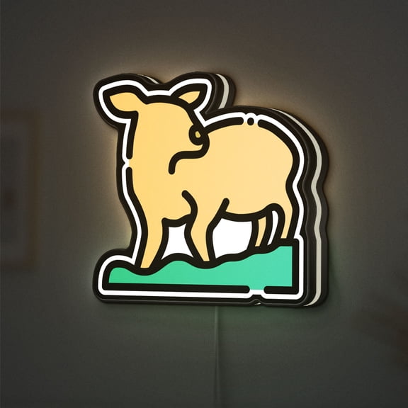 Mouse Deer 3D Novelty Light Box, Unique Forest Animal Decor for Wildlife Enthusiasts (Height 24 inch, 60cm)