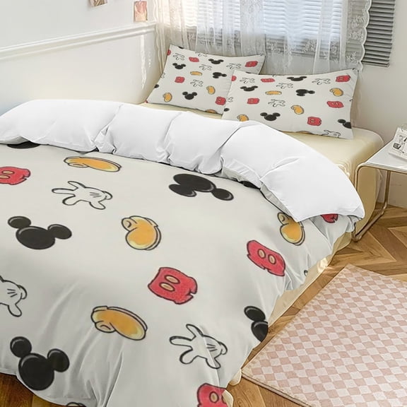 Mouse Design Bedding Set Duvet Cover Couple Bedclothes Pillowcase Customized Home Textiles Bed Set for Full Size