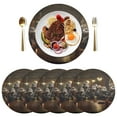thumbnail image 1 of Mouse Drink Lamb Desk Black Round Placemats Plate Mats 15 Inch Non-Slip Heat Resistant Washable PVC Set Indoor for Kitchen Dining Table 1PC, 1 of 6
