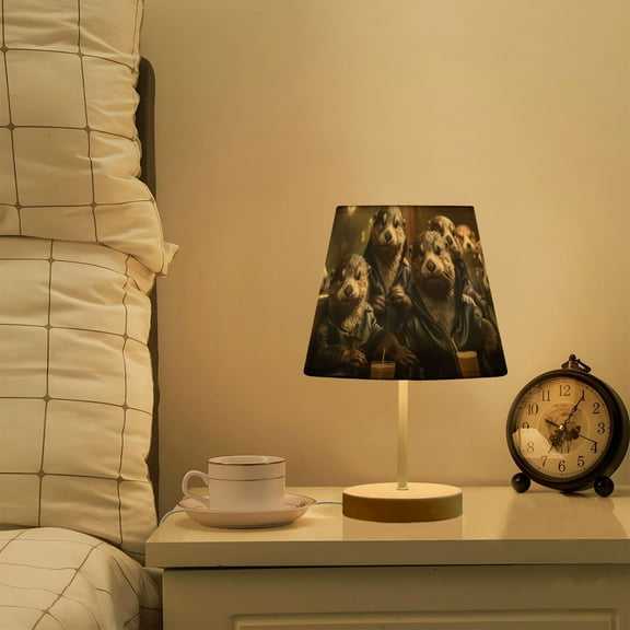 Mouse Drink Lamb Desk LED Desk Lamp Table Lamp USB Bedside Nightstand Small Lamp for Bedroom Living Room Kids Room