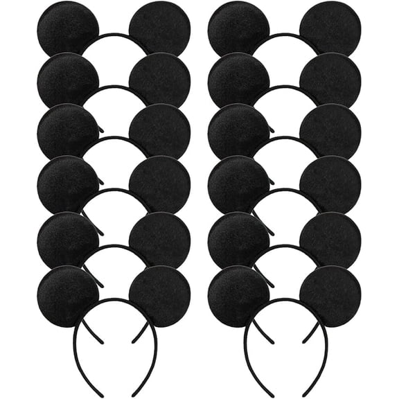 Mouse Ears Headband, Solid Black