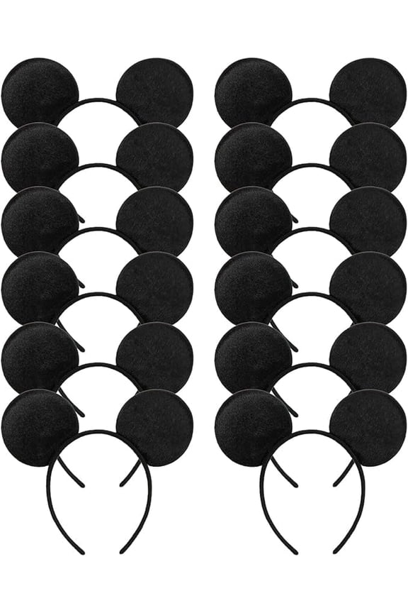 Mouse Ears Headband, Solid Black