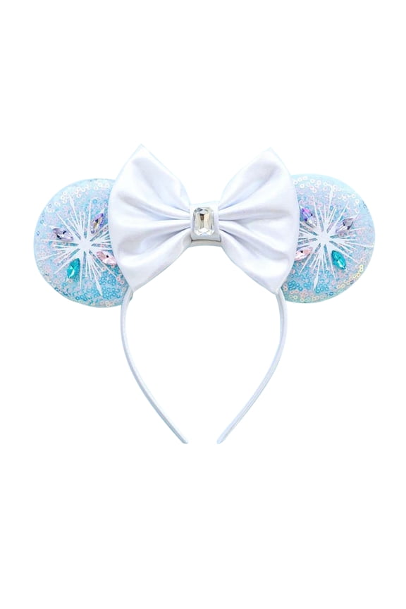 Mouse Ears Headbands Shiny Bows Mouse Ears Glitter Party Princess Decoration Cosplay Costume for Baby Kids Girls & Women