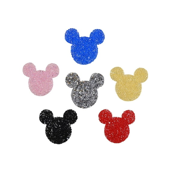 Mouse Ears Rhinestone Crystal Applique Patch, Small