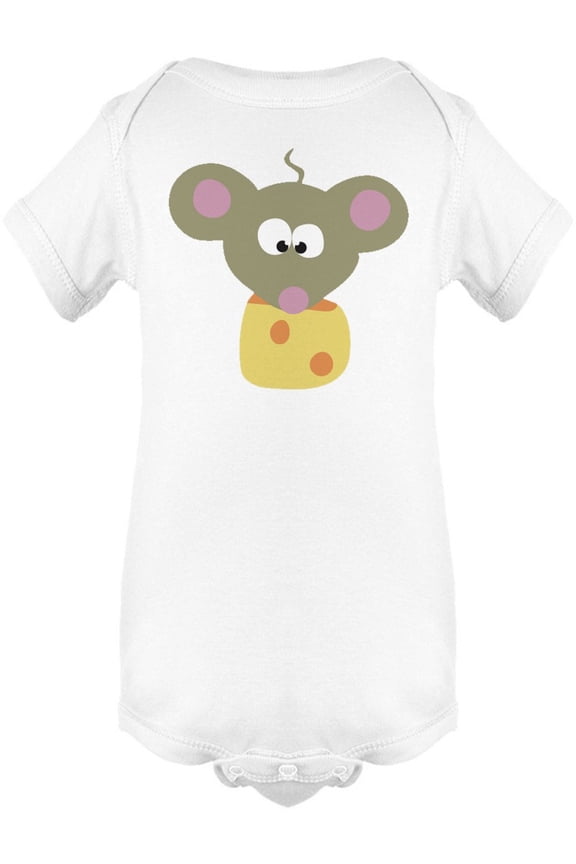 Mouse Eating Cheese  Bodysuit Infant -Image by Shutterstock,  Newborn