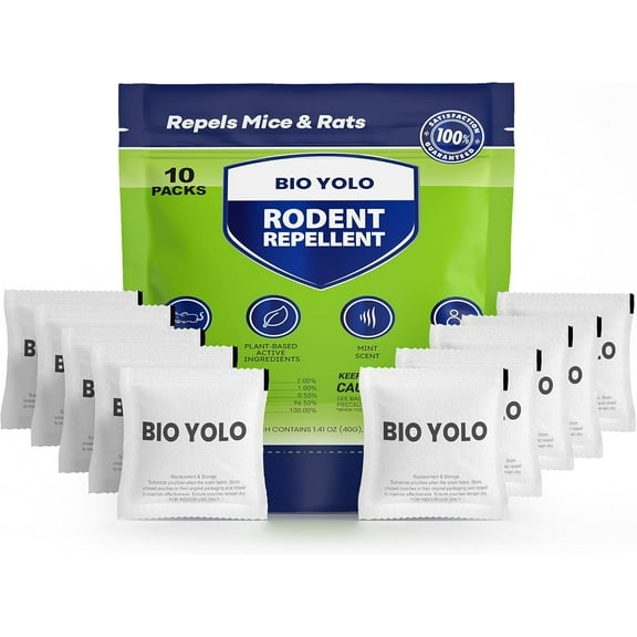 Mouse Eradication Bag - Peppermint Oil, Plant-Based - Can repel rats, mice and squirrels, suitable for indoor use