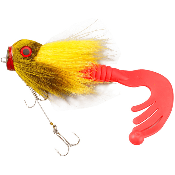 Mouse Fishing Lure Fly Hooks Freshwater Saltwater Lure Soft Fly Fishing Lures with Double Hooks,1 x fishing lure,As Shown