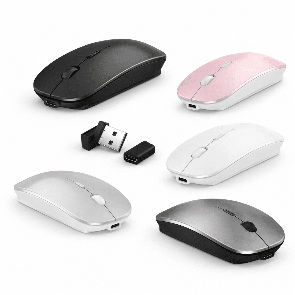 Mouse E Computer Mouse Forbook Wireless Mice Laptop Pro Pc Ipad Dual Mode - Walmart.com