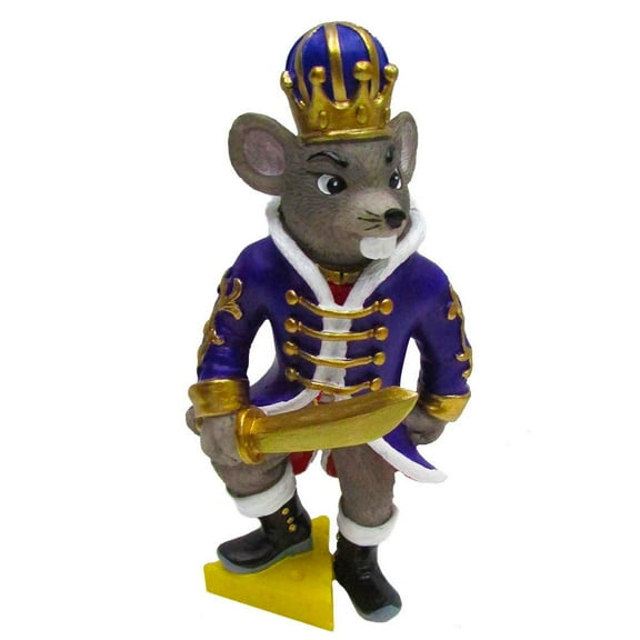 Mouse King on Cheese Resin Ornament with Sword (4 inch) - Adorable Christmas Gift by Nutcracker Ballet Gifts