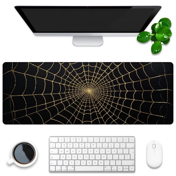 Mouse Mat,Desk Protector,Rubber Office Mat,Anti-Fray Stitched Edges,Waterproof Pad for Office & Gaming (31.5" x 11.8") - Colorful Tree of Life with Leaves in The Style of Painting