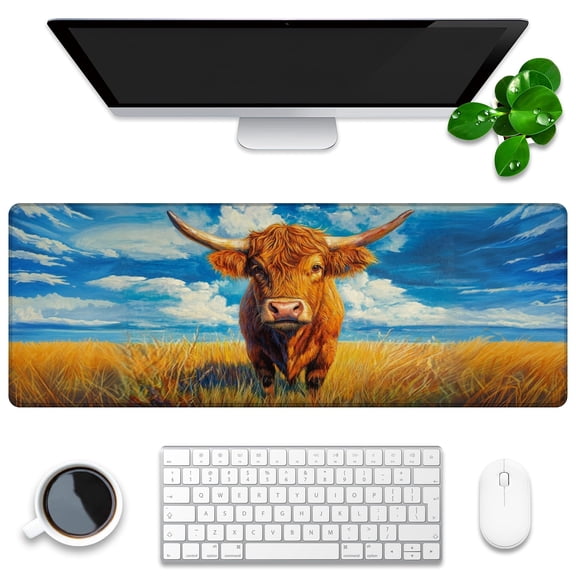 Mouse Mat,Desk Protector,Rubber Office Mat,Anti-Fray Stitched Edges,Waterproof Pad for Office & Gaming (31.5" x 11.8") - Skull Surrounded By Roses And Butterflies