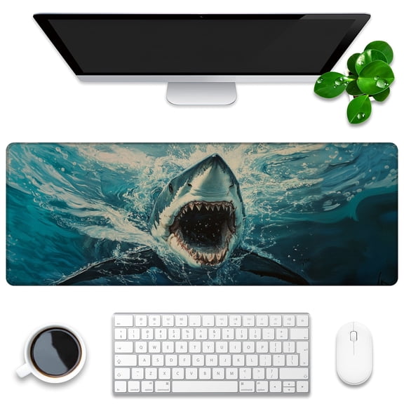 Mouse Mat,Desk Protector,Rubber Office Mat,Anti-Fray Stitched Edges,Waterproof Pad for Office & Gaming (31.5" x 11.8") - The Warmth of Dogs in A Group Portrait
