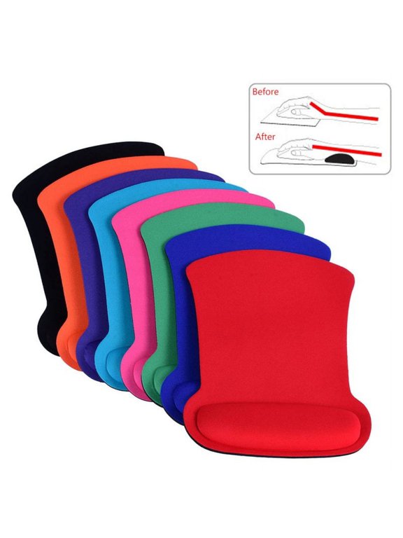 Mouse Mat Pad with Gel Wrist Rest Support Gaming Mousepad Anti-Slip Comfortable Pad for Computer Laptop Office Typist