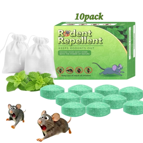 Mouse and MiceRepellent Indoor Outdoor, 10 Packs Moth Balls, Peppermint Balls for Rodent, Long-Lasting SquirrelRepellent, Safe for Human & Pets, Suitable for Home Storage Garage Car RV