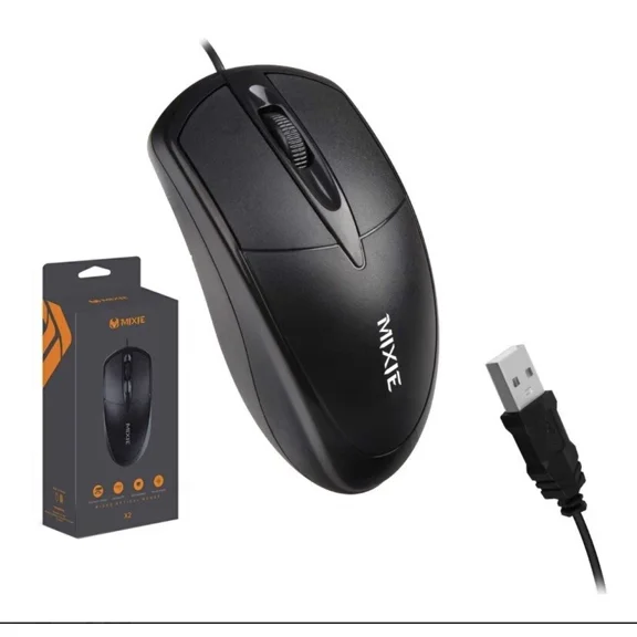 Mouse Optico Usb 3D Mixie X2 Ergonomico 1000 Dpi Laptop Pc