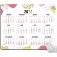 thumbnail image 1 of Mouse Pad, 2024 Calendar Mouse Pads, Cute Square Mouse Mat Waterproof Non-Slip Rubber Base Computer Mousepad for Desk Home Office Laptop, Abstract Leaf Calendar, 1 of 6
