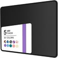 thumbnail image 1 of Mouse Pad, 30% Thicker Black Computer Pad, Anti-Slip Rubber Mouse Mat with Stitched Edges for Gaming, Office, Laptop, PC, Women & Men, 8 x 10 Inch Thick 5 mm, Modern Design, Square, 1 of 6