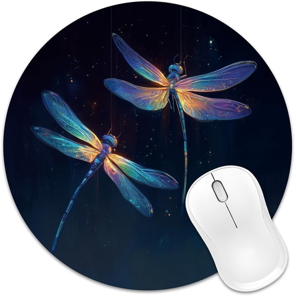 Mouse Pad 8x8 in, Adorable Funny Kitty Decoration Round Mousepad with Non-Slip Rubber Base for Computer Laptop Desk