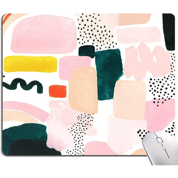 Mouse Pad, Abstract Graphic Design Mouse Pad, Washable Square Cloth Mousepad for Office Laptop, Non-Slip Rubber Computer Mouse Pads for Wireless Mouse, Cute Mouse Pads for Desk