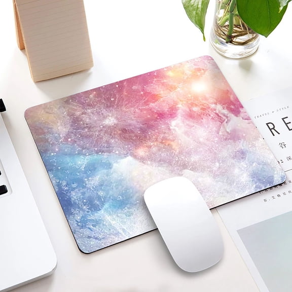 Mouse Pad Anti-Slip Rubber Base Comfortable Washable Mousepad Computers Laptop Square Rubber Desk Mat Gaming Office Supplies for Laptop Wireless Mouse Home Office Travel, Portable