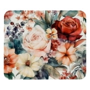 Personalized Purple Rustic Floral Mouse Pad - Custom Desk Mat, Office Gift, Co-worker Appreciation