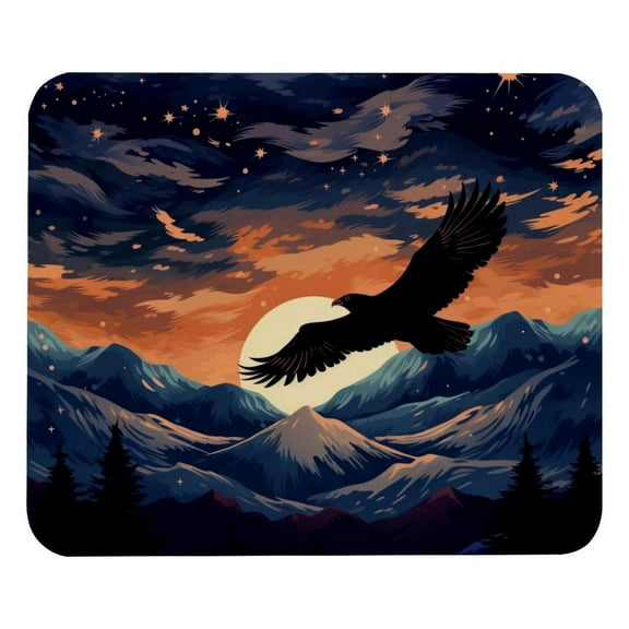 Mouse Pad, Anti-Slip Rubber Mouse-pad for Gaming Office Laptop Computer Men Women Kids, Cute Custom Pattern Mouse Mat, Starry Eagle Design