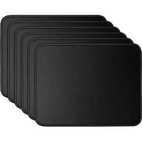 Mouse Pad Bundle Stitched Edges Premium Waterproof Gaming Mouse Mat Pad, Extends Battery Life Non-Slip Rubber Base Thick Black Mousepad for Laptop Computer & PC, 11 x 8.7 inch, Black Razer-Pack of 6
