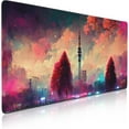 thumbnail image 1 of Mouse Pad City Citycape Large Gaming Mouse Mat with Stitched Edges Japanese Night View Non-Slip Rubber Base Mous Mat for Office Computer Keyboard Laptop Home(31.5X15.7 in), 1 of 6