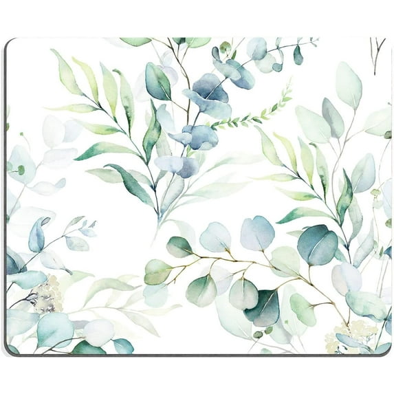 Mouse Pad, Cute Green Grass Leaves Mouse Pad, Personalized Waterproof Mousepad Rectangle Customized Mouse Pads with Designs Non-Slip Rubber Smooth MousePads for Computer Laptop