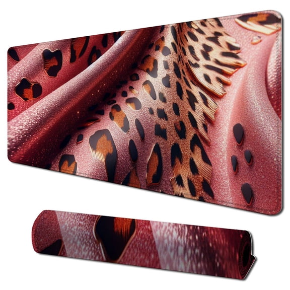 Mouse Pad,Cute Pink Faux Computer Mouse Pads Desk Accessories Non-Slip Rubber Base,Mousepad for Laptop Mouse