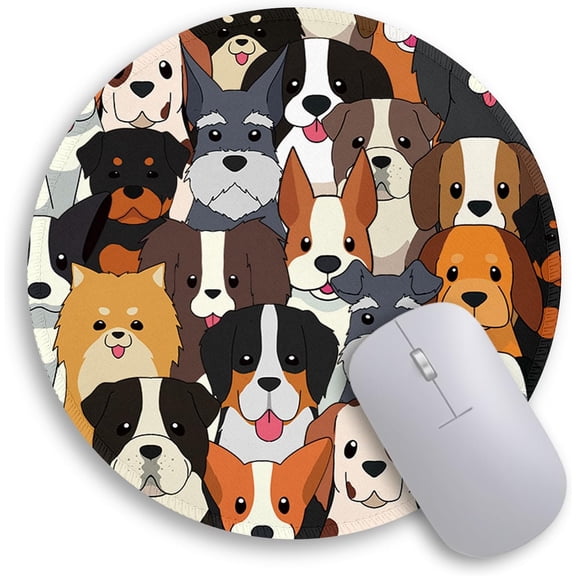 Mouse Pad, Cute Small Mouse Pads for Desk, Round Travel Mousepad for Wireless Mouse Gaming Work Laptop, Plant Leave Mini Computer Mouse Mat, Home Decor Office Desk Accessories